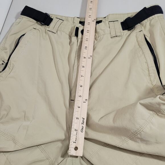 No Boundaries Pants Men's Beige Cargo Utility Convertible 34x30 Y2K Gorpcore - Picture 7 of 8